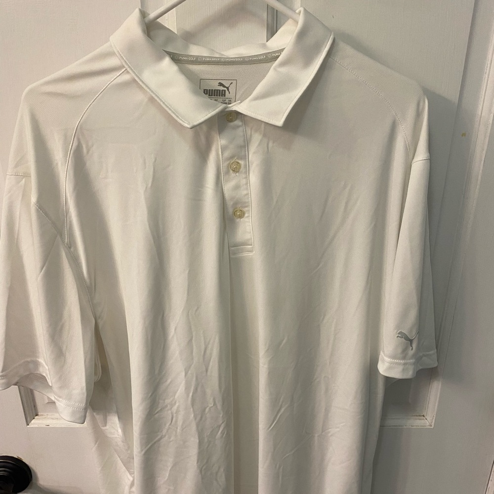 Puma Men’s Golf Shirt. Bright white. XXL, NWOT